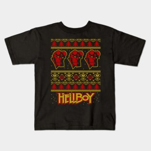 HELLBOY UGLY CHRISTMAS SWEATER Kids T-Shirt